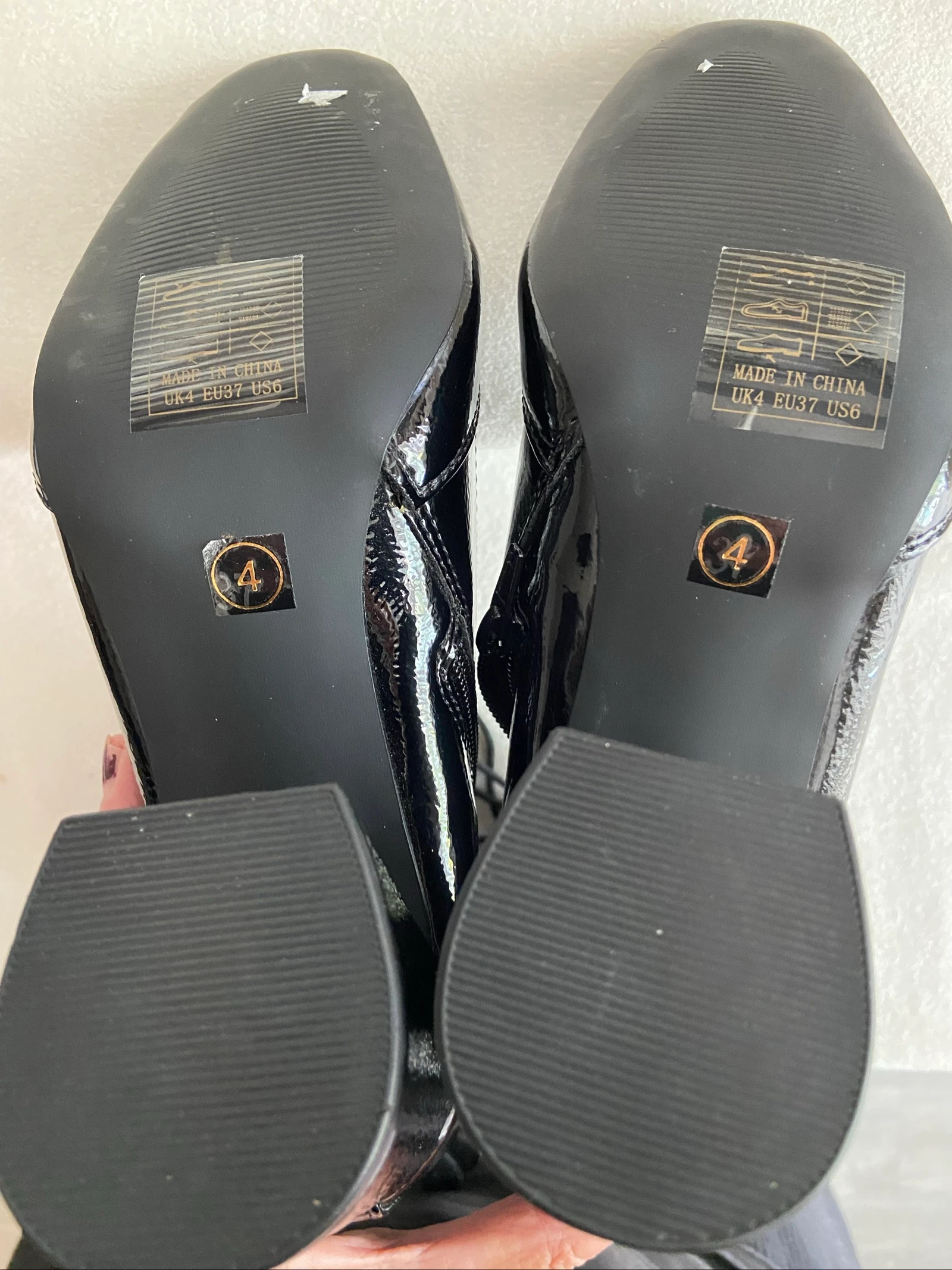 Bottine haute•style rétro•similicuir vernis noir•4(36.37).Glamorous  – photo 8